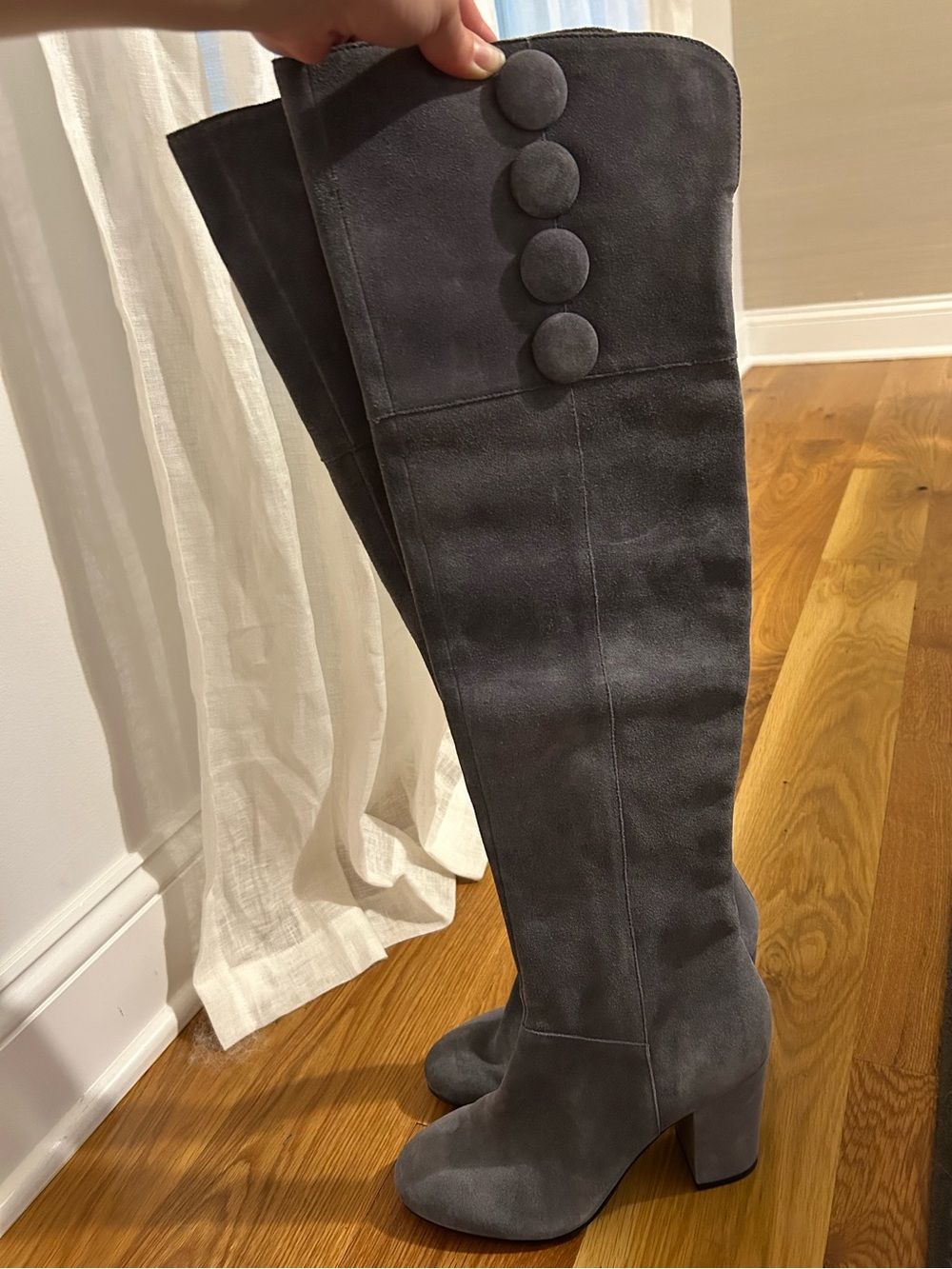 Avec Les Filles Knee High Heeled Boots